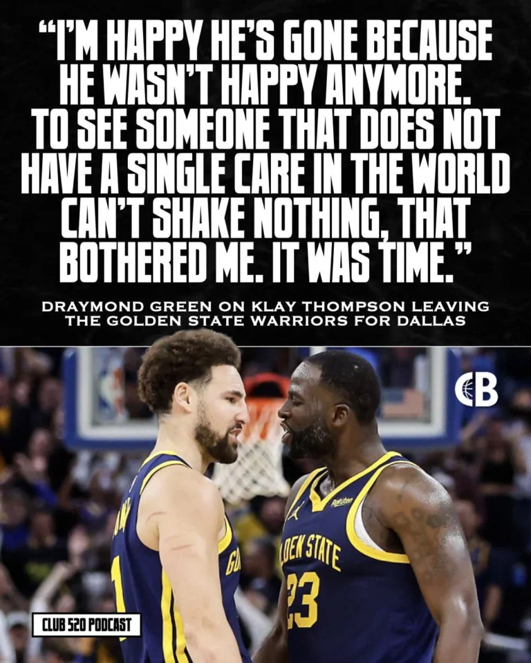 Draymond Green gives his “happy as hell” explanation. Klay Thompson departed the Warriors.